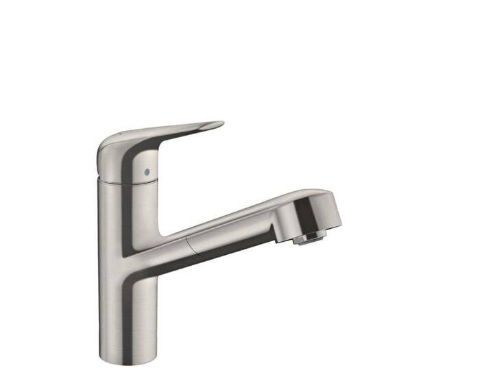 hansgrohe Küchenarmatur Focus M42 Armatur Wasserhahn 150, Ausziehauslauf Edelstahl Finish von Hansgrohe