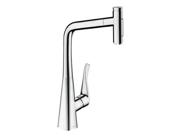 hansgrohe Küchenarmatur Metris Select M71 Küchenmischer Select 320 2jet mit Ausziehbrause und sBox, Chrom von Hansgrohe