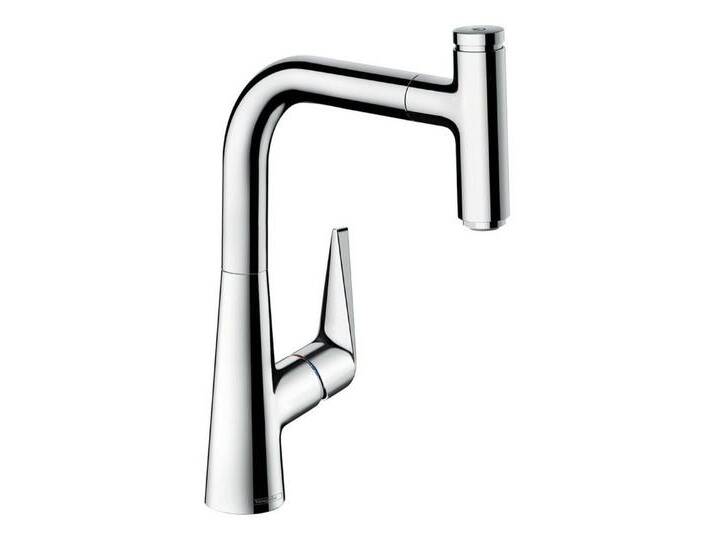 hansgrohe Küchenarmatur Talis Select M51 Küchenmischer 220 1jet mit Ausziehauslauf, Chrom von Hansgrohe