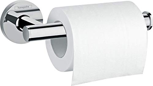 hansgrohe Logis Universal Toilettenpapierhalter (Badzubehör, ohne Abdeckun) Chrom, Papierrollenhalter ohne Abdeckung von hansgrohe