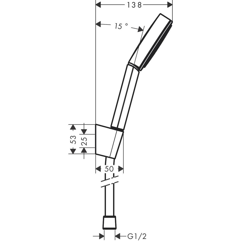 hansgrohe Porterset Pulsify S 105 1jet mit Brauseschlauch 1250mm chrom 24301000 von Hansgrohe