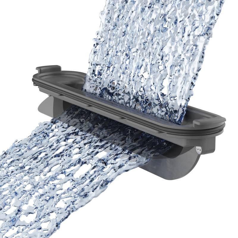 hansgrohe RainDrain Rock Fertigset Duschrinne 1200mm, kürzbar und befliesbar, 56034000 von Hansgrohe