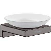 hansgrohe Seifenhalter AddStoris Wd, Eins. Mattglas, Met., brush. bla vc von Hansgrohe