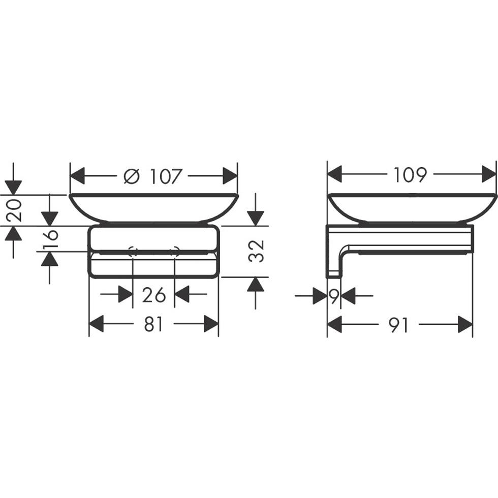 hansgrohe Seifenschale AddStoris mattschwarz 41746670 von Hansgrohe