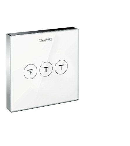 hansgrohe ShowerSelect Glas Unterputz Ventil, für 3 Funktionen, Weiß/Chrom von Hansgrohe
