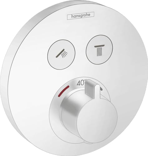 hansgrohe Unterputz Thermostat ShowerSelect S, für 2 Funktionen, Mattweiß von hansgrohe