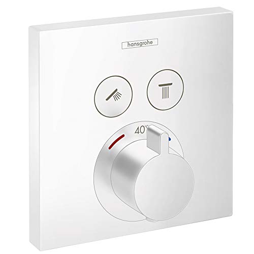 hansgrohe Unterputz Theromstat Shower Select, für 2 Funktionen, Mattweiß von hansgrohe