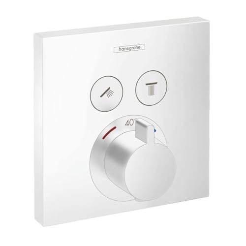 hansgrohe Unterputz Theromstat Shower Select, für 2 Funktionen, Mattweiß von hansgrohe