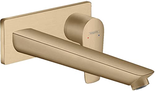 hansgrohe Wasserhahn Talis E Unterputz (Armatur mit Auslauf Länge 225mm für Wandmontage) Brushed Bronze von hansgrohe