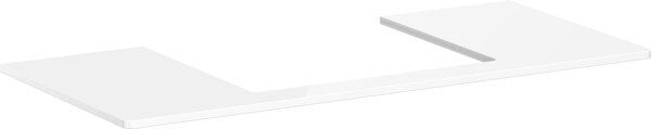 hansgrohe Xelu Q Konsole mit runden Ausschnitt mittig, 1180x550, für Aufsatzwaschtisch 600x480mm, geschliffen, 54111, Farbe: Weiß Hochglanz von Hansgrohe