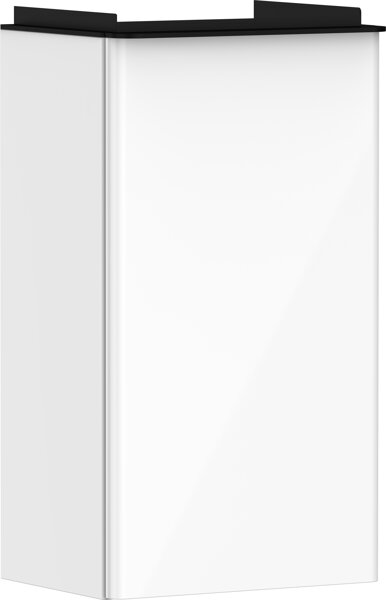 hansgrohe Xelu Q Waschtischunterschrank, 340x245, für Handwaschbecken, 1 Tür, Türanschlag links, 5401, Farbe: Möbel Weiß Hochglanz/Griff Mattschwarz von Hansgrohe