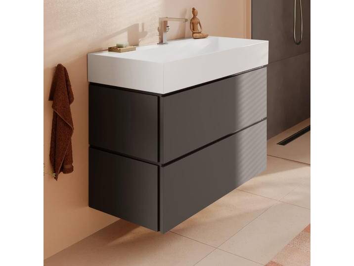 hansgrohe Xilesa E Waschtischunterschrank 98 cm mit 2 Auszügen und Push Open Funktion 2376353 von Hansgrohe