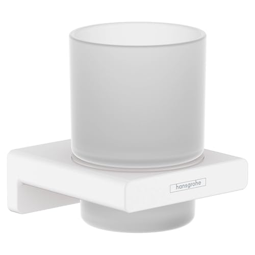 hansgrohe AddStoris - Zahnputzbecher, Zahnbürstenhalter für Wandmontage, Zahnbürstenbecher, verdeckte Befestigung, Badezimmer Zubehör, Mattweiß, 41749700 hansgrohe AddStoris - Zahnputzbecher, Zahnbürstenhalter für Wandmontage, Zahnbürstenbecher, verdeckte Befestigung, Badezimmer Zubehör, Mattweiß, 41749700 von hansgrohe