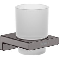hansgrohe Zahnputzbecher AddStoris m Gl., Wandmont., Met., brush. bla vc hansgrohe Zahnputzbecher AddStoris m Gl., Wandmont., Met., brush. bla vc von Hansgrohe