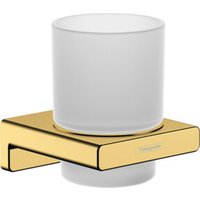 hansgrohe Zahnputzbecher AddStoris m Gl., Wandmont., Met., pol. gold optic hansgrohe Zahnputzbecher AddStoris m Gl., Wandmont., Met., pol. gold optic von Hansgrohe
