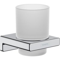 hansgrohe Zahnputzbecher AddStoris mit Glas, Wandmontage, Metall, chrom von Hansgrohe