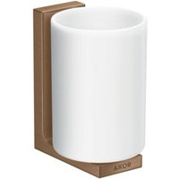hansgrohe Zahnputzbecher Axor Uni. Rectangular Glas, Wandmontage, brushed red gold von Hansgrohe