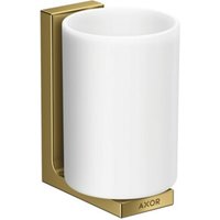 hansgrohe Zahnputzbecher Axor Uni. Rectangular Glas, Wandmontage, polished gold optic von Hansgrohe