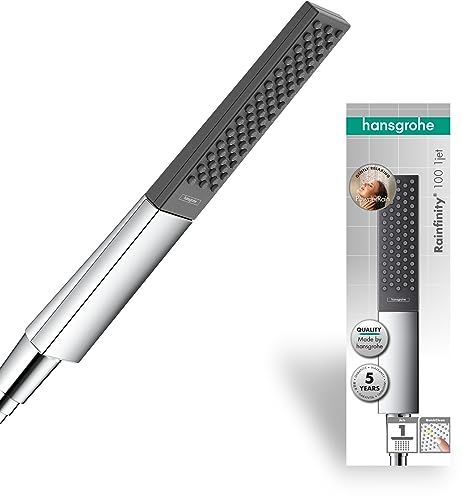 hansgrohe wassersparender Duschkopf Rainfinity (Stabhandbrause 100mm PowderRain) Chrom von hansgrohe