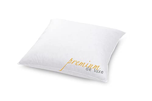 Hanskruchen® Premium de Luxe Trösterchen Daunenkissen 50x50 cm - Made in Germany Daunen Kuschelkissen aus 100% Baumwolle - 90% Daunen 10% Federn Kopfkissen für Allergiker [1er Pack] von Hanskruchen