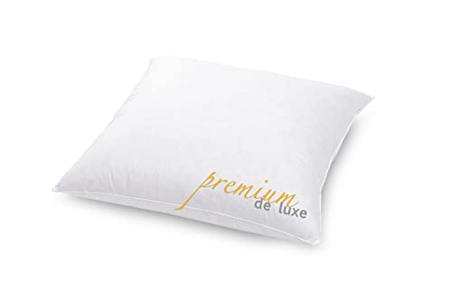 Hanskruchen® Premium de Luxe Trösterchen Daunenkissen 60x60 cm - Made in Germany Daunen Kuschelkissen aus 100% Baumwolle - 90% Daunen 10% Federn Kopfkissen für Allergiker [1er Pack] von Hanskruchen