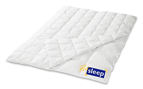 HANSKRUCHEN® Pro Sleep Daunendecke 155x200 cm - 4 Jahreszeiten / Ganzjährig - Made in Germany Kassettendecke aus 100% Baumwolle - Allergiker geeignet von Hanskruchen