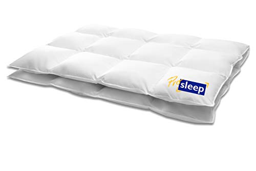 HANSKRUCHEN® Pro Sleep Daunendecke 155x200 cm - Medium - Made in Germany Kassettendecke aus 100% Baumwolle - Allergiker geeignet von Hanskruchen