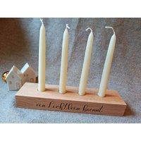 Adventskalender Adventskranz Kerzen Eiche Vollholz von HantverkDesign