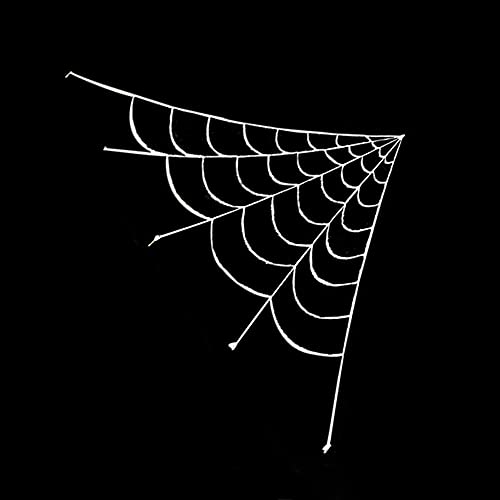 Spinnennetz Dekoration, 1 Stück 5x4,8m Spinnennetz Requisite mit 40g Stretch Spinnweben und 4 STK. Kleine Fake Spinne, Weiße Künstliche Spinnennetze für Halloween Haushof von Hanyzcin