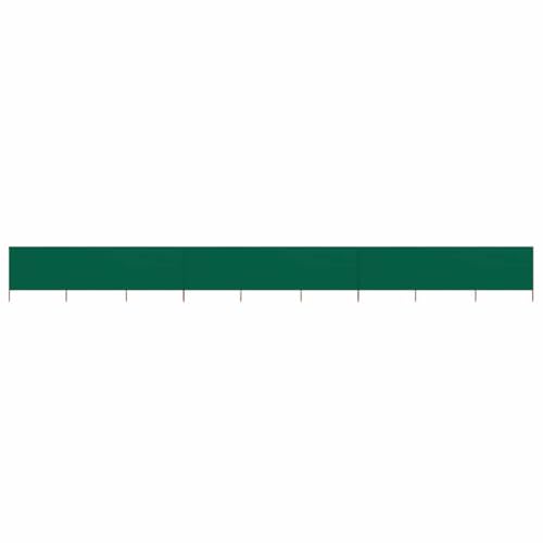 9-teiliges Windschutzgewebe mit Holzpfählen, Ideal für Garten, Balkon, und Terrasse, Sichtschutz für den Außenbereich, Privacy Screen, sichtschutz Balkon, Grün, 1200 x 120 cm von HaoChrymec