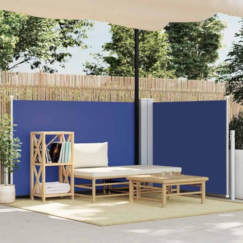 Ausziehbare Seitenmarkise Blau mit UV-beständigem Polyester, Automatische Rückrollfunktion, Sichtschutz für Balkon und Garten, Freistehende Markise, 100 x 600 cm Ausziehbare Seitenmarkise Blau mit UV-beständigem Polyester, Automatische Rückrollfunktion, Sichtschutz für Balkon und Garten, Freistehende Markise, 100 x 600 cm von HaoChrymec