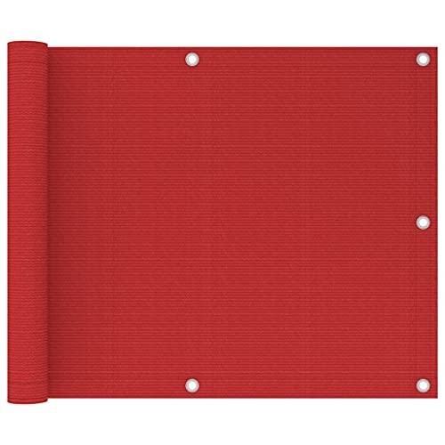 Balkon-Sichtschutz mit HDPE Material, Atmungsaktives Design, UV- und Schimmelbeständig, Sichtschutz für Balkon oder Garten, Rot, 75 x 300 cm Balkon-Sichtschutz mit HDPE Material, Atmungsaktives Design, UV- und Schimmelbeständig, Sichtschutz für Balkon oder Garten, Rot, 75 x 300 cm von HaoChrymec