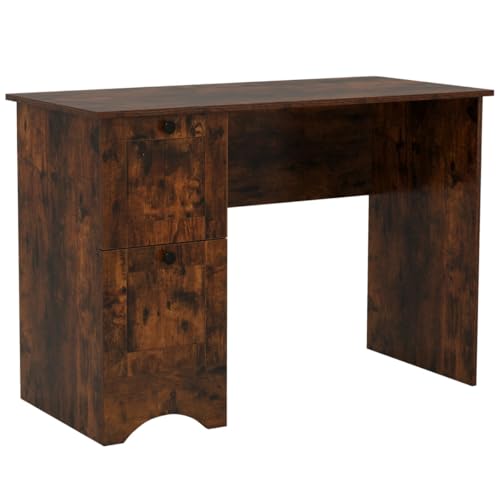 Computertisch mit 2 Schubladen, Robuster Gaming-Tisch, Schreibtisch mit Stauraum, Desk with Drawers, Computer Desk, Schreibtisch Jugendzimmer, Braun, 109 x 50 x 75 cm Computertisch mit 2 Schubladen, Robuster Gaming-Tisch, Schreibtisch mit Stauraum, Desk with Drawers, Computer Desk, Schreibtisch Jugendzimmer, Braun, 109 x 50 x 75 cm von HaoChrymec