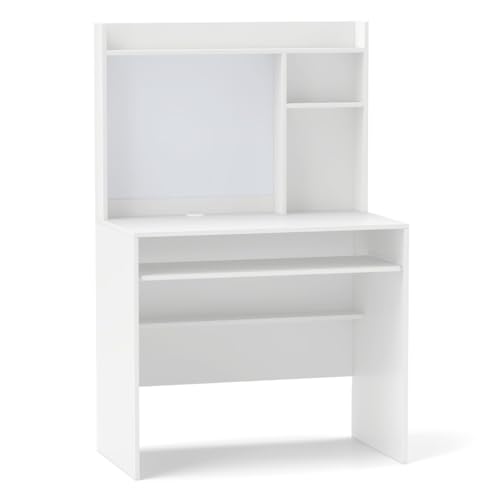 Computertisch mit Magnetischer Pinnwand, Home Office Schreibtisch, Modern PC Tisch, Study Table, Gaming Schreibtischs, Schreibtisch Jugendzimmer, Weiß, 89 x 50 x 138 cm Computertisch mit Magnetischer Pinnwand, Home Office Schreibtisch, Modern PC Tisch, Study Table, Gaming Schreibtischs, Schreibtisch Jugendzimmer, Weiß, 89 x 50 x 138 cm von HaoChrymec