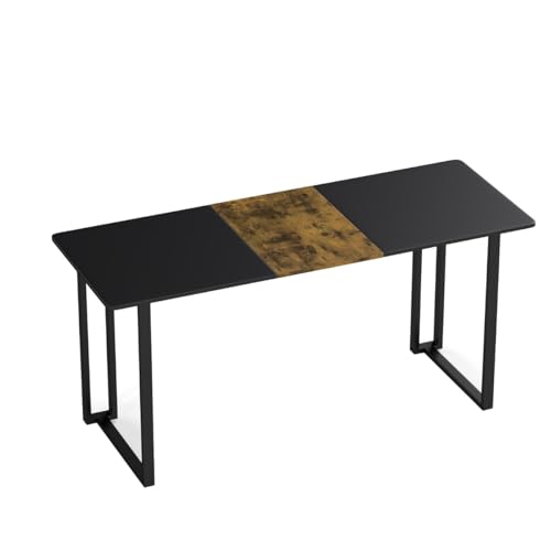 Computertisch mit Metallrahmen, Geräumige Tischplatte für PC-Arbeitsplatz, Study Table für Home Office, Gaming Schreibtisch, 160 x 60 x 75.5 cm, Braun & Schwarz Computertisch mit Metallrahmen, Geräumige Tischplatte für PC-Arbeitsplatz, Study Table für Home Office, Gaming Schreibtisch, 160 x 60 x 75.5 cm, Braun & Schwarz von HaoChrymec