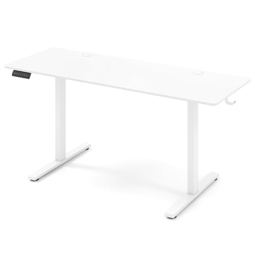 Elektrischer Stehschreibtisch mit 3 Memory-Höhen, Höhenverstellbarer Computertisch, Mit LED-Display, Ergonomischer Study Table, Für Büro & Gaming, Weiß, 160 x 60 x 71,5-116,5 cm Elektrischer Stehschreibtisch mit 3 Memory-Höhen, Höhenverstellbarer Computertisch, Mit LED-Display, Ergonomischer Study Table, Für Büro & Gaming, Weiß, 160 x 60 x 71,5-116,5 cm von HaoChrymec