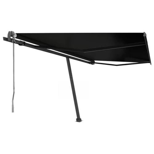 Freistehende Markise Einziehbar mit Pulverbeschichtetem Aluminiumrahmen, Automatischer Steuerung, 400x350 cm, Sonnenschutz für Balkon, Terrasse, Klemmmarkise Balkon, Anthrazit Freistehende Markise Einziehbar mit Pulverbeschichtetem Aluminiumrahmen, Automatischer Steuerung, 400x350 cm, Sonnenschutz für Balkon, Terrasse, Klemmmarkise Balkon, Anthrazit von HaoChrymec