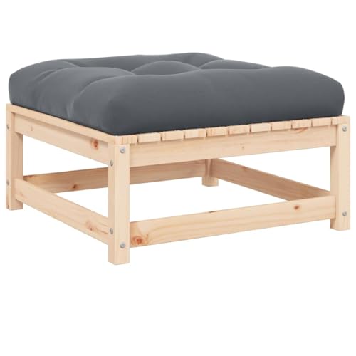 Garten-Fußhocker mit Kissen aus Massivholz Kiefer, Modularer Hocker, Hocker Outdoor, Fußhocker Outdoor, Balkon-Sofa, Anthrazit, 70 x 70 x 30 cm Garten-Fußhocker mit Kissen aus Massivholz Kiefer, Modularer Hocker, Hocker Outdoor, Fußhocker Outdoor, Balkon-Sofa, Anthrazit, 70 x 70 x 30 cm von HaoChrymec
