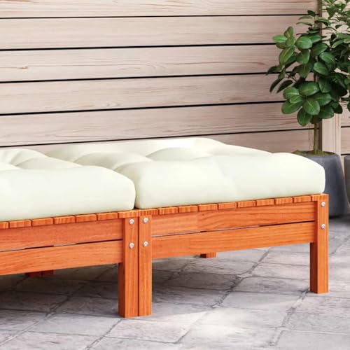 Gartenhocker mit Kissen, Wachsbraun, Massives Kiefernholz, Modular Design, Bequemes Sitzerlebnis, Fußhocker Outdoor, Camping Hocker, 63 x 63 x 28.5 cm Gartenhocker mit Kissen, Wachsbraun, Massives Kiefernholz, Modular Design, Bequemes Sitzerlebnis, Fußhocker Outdoor, Camping Hocker, 63 x 63 x 28.5 cm von HaoChrymec