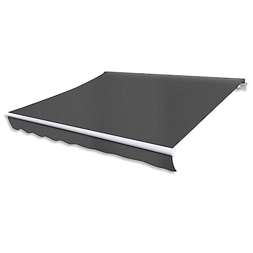 Gelenkarmmarkise Handbetrieben mit Aluminiumrahmen, Einstellbarer Neigungswinkel, UV-beständig, Sonnenschutz für Balkon, Klemmmarkise Balkon, 300 cm, Anthrazit Gelenkarmmarkise Handbetrieben mit Aluminiumrahmen, Einstellbarer Neigungswinkel, UV-beständig, Sonnenschutz für Balkon, Klemmmarkise Balkon, 300 cm, Anthrazit von HaoChrymec