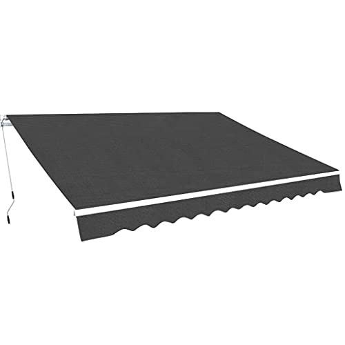 Gelenkarmmarkise mit Aluminiumrahmen, UV- und Wetterbeständig, Handkurbel, Sonnenschutz für Balkon, Freistehende Markise, Anthrazit, 350 x 250 cm Gelenkarmmarkise mit Aluminiumrahmen, UV- und Wetterbeständig, Handkurbel, Sonnenschutz für Balkon, Freistehende Markise, Anthrazit, 350 x 250 cm von HaoChrymec