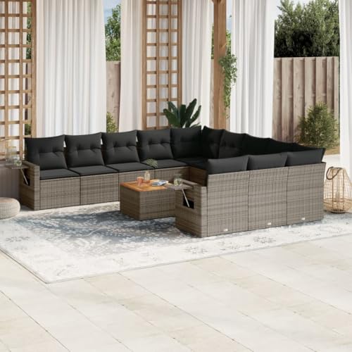 HaoChrymec 12-TLG. Garten-Sofagarnitur mit Kissen Grau, PE-Rattan, Modulares Design, Praktischer Beistelltisch, Gartenmöbel Set, Gartenlounge Outdoor, Sitzgruppe Outdoor, 62 x 62 x 69 cm HaoChrymec 12-TLG. Garten-Sofagarnitur mit Kissen Grau, PE-Rattan, Modulares Design, Praktischer Beistelltisch, Gartenmöbel Set, Gartenlounge Outdoor, Sitzgruppe Outdoor, 62 x 62 x 69 cm von HaoChrymec