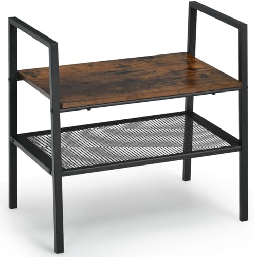 HaoChrymec 2-Stöckiges Lagerregal aus Holz und Metall, Kompaktes Regal mit Offenem Design, Vielseitig für Wohnzimmer, Büro, Keller oder Garage, Braun und Schwarz, 54 x 32 x 52 cm HaoChrymec 2-Stöckiges Lagerregal aus Holz und Metall, Kompaktes Regal mit Offenem Design, Vielseitig für Wohnzimmer, Büro, Keller oder Garage, Braun und Schwarz, 54 x 32 x 52 cm von HaoChrymec