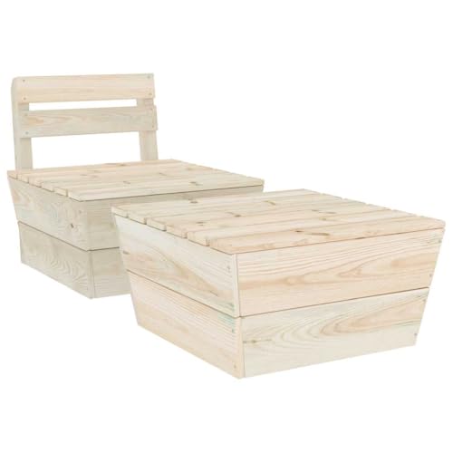 HaoChrymec 2-TLG. Garten-Lounge-Set aus Imprägniertem Fichtenholz, Modulares Design, Gartenmöbel Set, Gartensofa, Balkonmöbel Set, Outdoor Möbel, 60 x 60 x 65 cm von HaoChrymec