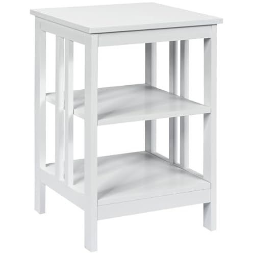 HaoChrymec 3-Etagiger Nachttisch mit Regalen, Multifunktionaler Sofatisch für Schlafzimmer, Side Table Bedroom, Kommode mit Schubladen, Nachttisch Weiß, 40 x 40 x 61 cm HaoChrymec 3-Etagiger Nachttisch mit Regalen, Multifunktionaler Sofatisch für Schlafzimmer, Side Table Bedroom, Kommode mit Schubladen, Nachttisch Weiß, 40 x 40 x 61 cm von HaoChrymec
