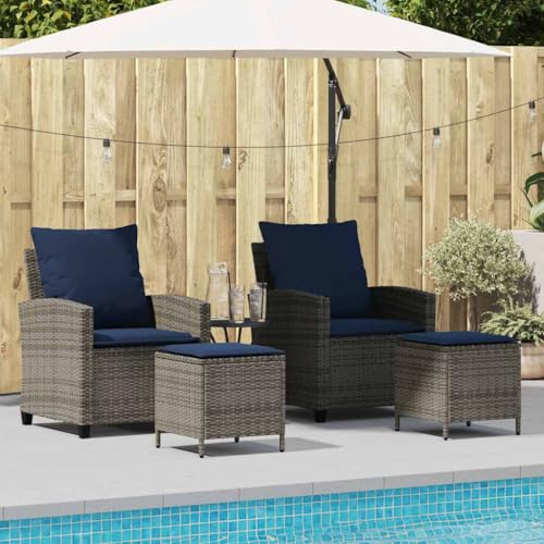 HaoChrymec 4-TLG. Garten-Sofagarnitur Grau mit Kissen, Poly Rattan, Verstellbare Füße, Lounge Möbel Outdoor, Balkon Sofa, Garden Sofas, Terrassenmöbel Außen, 64 x 71.5 x 79 cm HaoChrymec 4-TLG. Garten-Sofagarnitur Grau mit Kissen, Poly Rattan, Verstellbare Füße, Lounge Möbel Outdoor, Balkon Sofa, Garden Sofas, Terrassenmöbel Außen, 64 x 71.5 x 79 cm von HaoChrymec