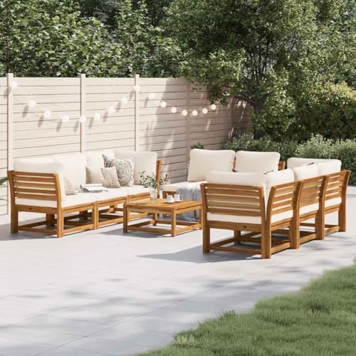 HaoChrymec 9-TLG. Garten-Lounge-Set aus Akazien-Massivholz mit Kissen, Modulares Design, Gartensofa, Balkonmöbel Set, Outdoor Möbel, Sitzbank Outdoor, Cremeweiß, 63 x 63 x 30 cm HaoChrymec 9-TLG. Garten-Lounge-Set aus Akazien-Massivholz mit Kissen, Modulares Design, Gartensofa, Balkonmöbel Set, Outdoor Möbel, Sitzbank Outdoor, Cremeweiß, 63 x 63 x 30 cm von HaoChrymec