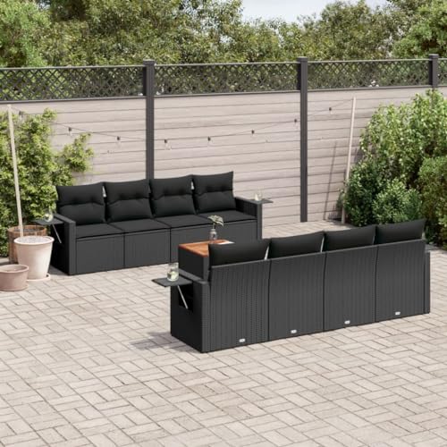 HaoChrymec 9-TLG. Garten-Sofagarnitur mit Kissen Schwarz Poly Rattan, Modulares Design, Praktischer Beistelltisch, Outdoor Couch, Gartenmöbel Set, Sitzgruppe Outdoor, 62 x 62 x 69 cm HaoChrymec 9-TLG. Garten-Sofagarnitur mit Kissen Schwarz Poly Rattan, Modulares Design, Praktischer Beistelltisch, Outdoor Couch, Gartenmöbel Set, Sitzgruppe Outdoor, 62 x 62 x 69 cm von HaoChrymec
