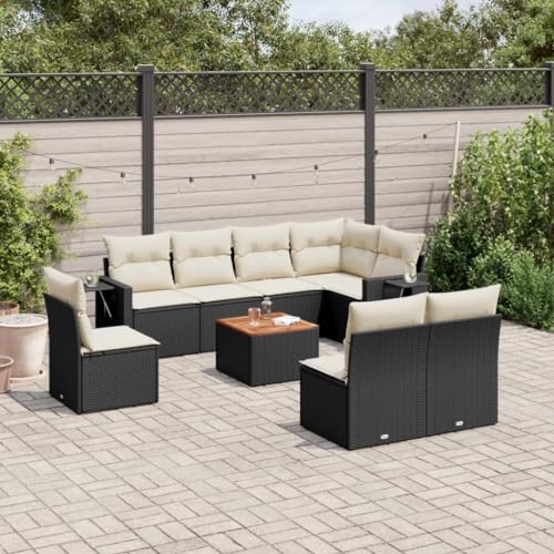 HaoChrymec 9-TLG. Garten-Sofagarnitur mit Kissen aus PE-Rattan, Modulares Design, Outdoor Couch, Sitzgruppe Outdoor, Gartenlounge Outdoor, Schwarz, 62 x 62 x 69 cm bis 55 x 62 x 69 cm HaoChrymec 9-TLG. Garten-Sofagarnitur mit Kissen aus PE-Rattan, Modulares Design, Outdoor Couch, Sitzgruppe Outdoor, Gartenlounge Outdoor, Schwarz, 62 x 62 x 69 cm bis 55 x 62 x 69 cm von HaoChrymec