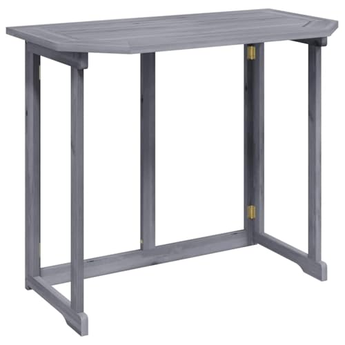 HaoChrymec Balkontisch Klappbar aus Akazien-Massivholz mit Grauem Finish, Witterungsbeständig, Praktischer Beistelltisch für Outdoor, Camping oder Terrasse, 90 x 50 x 74 cm HaoChrymec Balkontisch Klappbar aus Akazien-Massivholz mit Grauem Finish, Witterungsbeständig, Praktischer Beistelltisch für Outdoor, Camping oder Terrasse, 90 x 50 x 74 cm von HaoChrymec